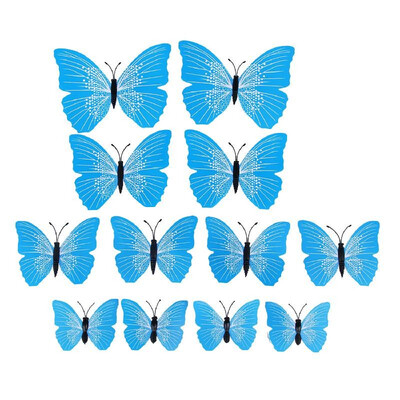

12Pcs Wall Stickers PVC Butterfly Shape Wall Decal Sticker Home Living Room Nursery Refrigerator Stickers DIY Art Decoration Outdo