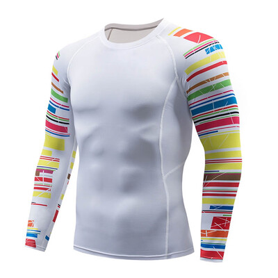 

Toponeto Fashion Mens Long Sleeve Yoga Fitness Print Casual T-Shirt Sport Top Blouse