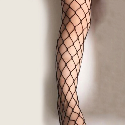 

Child Girl Tights 3 Sizes Mesh Fish Net Stockings Hole Denim Pantyhose Black