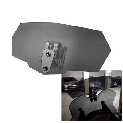

Motorcycle Adjustable Clip Windshield Extension Spoiler Wind Deflector Universal