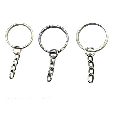 

150 Pcs 25mm Iron Split Key Chain Rings Jump Rings Flower Embossed Glossy Flat Rings DIY Arts Crafts