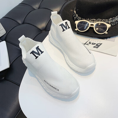 

Summer 2019 new stretch socks shoes women Korean ulzzang tide Joker mesh breathable high top sneakers