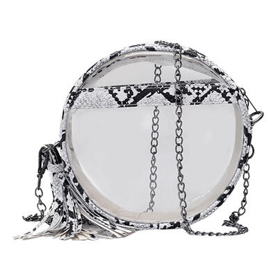 

Serpentine Chain Round Shoulder Handbag Lady Transparent Mini Messenger Bag