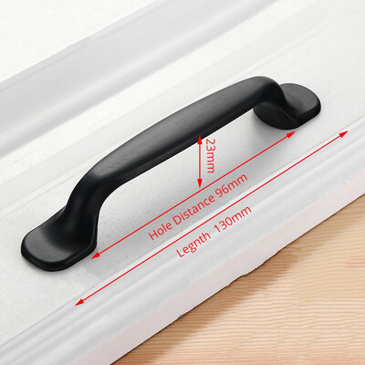 

JD cabinet drawer handle American black wardrobe door handle modern minimalist European cabinet sand black furniture handle