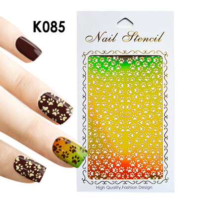 

〖Follure〗1Pc Irregular Hollow Nail Art Vinyls Stencil Stickers Manicure