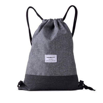 

Lightweight Sport Drawstring Backpack Drawstring Bag Waterproof Oxford Cloth Zipper Pocket Large-capacity