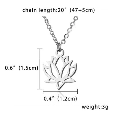 

Simple Women Necklace Lotus Flower Pendant Necklace Female Birthday Gift Yoga Jewelry Choker Clavicle Necklace
