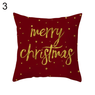 

Merry Christmas Elk Star Cushion Cover Pillow Case Home Office Sofa Chair Decor