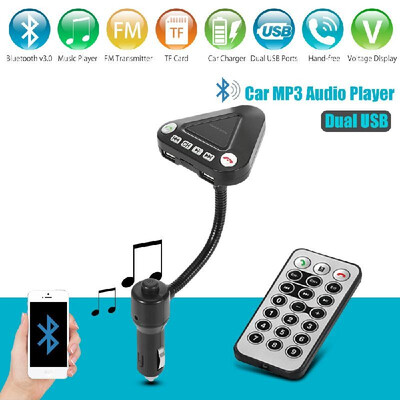 

TS-328E Car MP3 Audio Player Wireless Bluetooth FM Transmitter Modulator Car Kit TF Card Dual USB Port Charger Hands-free with Mi