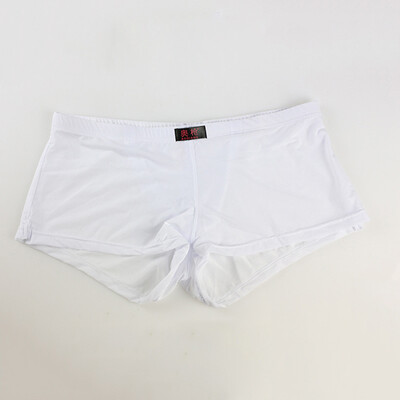 

Sissy Mens Ice Silk Boxer Briefs Soft Comfy Lingerie Trunks Underwear Shorts