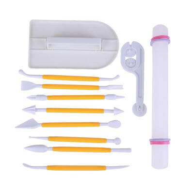 

11pcs Plastic Cake Cookie Molds Set DIY Fondant Baking Decor Tool