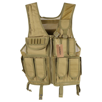 

Lixada Outdoor Hunting Molle Vest Gear Load Carrier Vest Modular Chest Set Molle Chest Rig Adjustable Training CS Gaming Vest