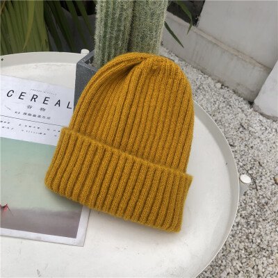 

Hat Womens Korean version wool hat autumn&winter Mohair hat outdoor warm knitting Pullover student hat wholesale