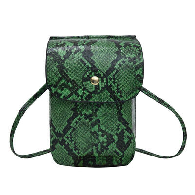 

Summer Women Fashion Snake Print Crossbody Bag Square Waist Pack Phone Bags