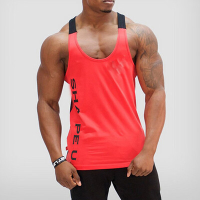 

Gym Men Bodybuilding Tank Top Muscle Stringer Athletic Fittness Shirt Clothes