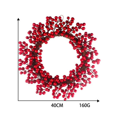 

Toponeto 303540cm Red Berries Christmas Wreath Red Wreath Hanging Christmas Decoration