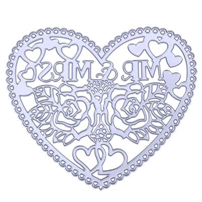 

Cutting Dies MR&MRS Heart Scrapbooking Embossing DIY Photo Album Decor Gift