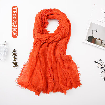 

Spring&Autumn cotton&linen scarves Sen small clear female Japanese scarf female literary long shawl dual-use scarves