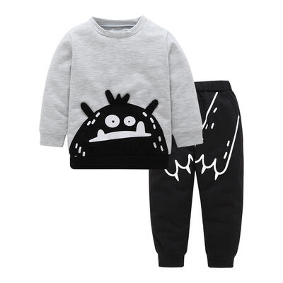 

2pcsSet Warm Autumn Baby Cartoon Boys Children Sweatshirt Pants Outfits