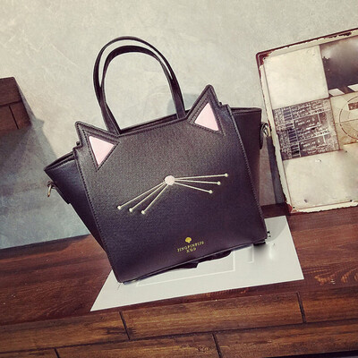 

Gobestart Large Capacity Handbag Lovely Womens Cat Ear Shoulder Bag Messenger Bag