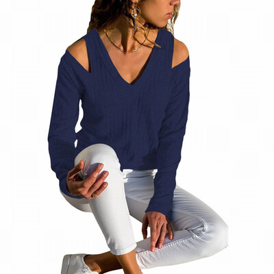 

Slim T-shirt bottoming shirt V-neck long-sleeved shirt