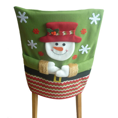 

Toponeto Christmas Embroidered Words Chair Back Cover For Christmas Kitchen Dinner Decor