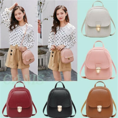 

Hot Women Girls Mini Faux Leather Backpack Rucksack School Bag Travel Handbag New
