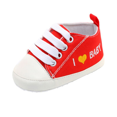 

Baby Shoes Baby Toddler Shoes 2018 New Newborn Letter Printed Casual Canvas Shoes Infant Lace-up Shoes First Walkers 0-18M