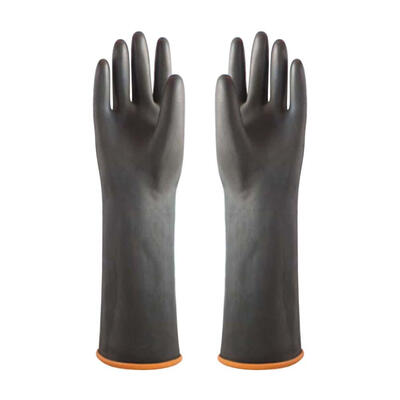 

Latex Two-tone Heavy Duty Gloves Chemical Resistant Rubber Acid Oil Gloves