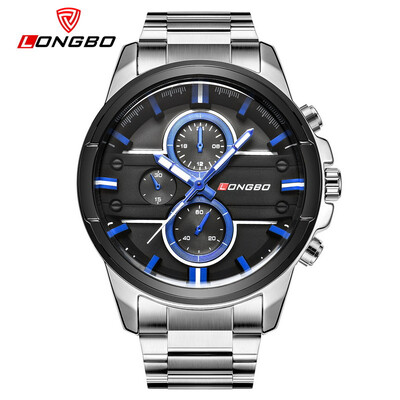 

Sports fashion mens watch casual waterproof quartz steel belt mens watch 80240