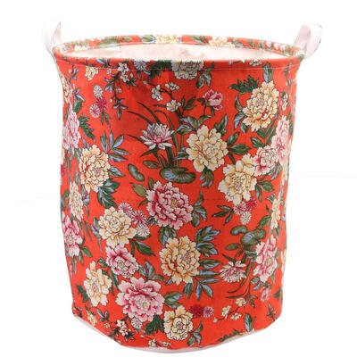 

Canvas Folding Large Laundry Storage Bucket Toys Clothes Barrel Organizer