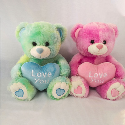 

FIRST Plush color bear holding a heart toy doll doll 11854
