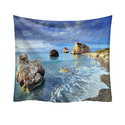 

Toponeto Fashion Tapestry Ocean Pattern Fresh Style Decorative Tapestry Home Decor