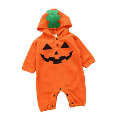 

Autumn Winter baby Rompers pumpkins funny one-piece clothes Solid Cotton warm cute Rompers