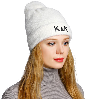 

Tailored Fashion Women Curling Baseball Cap Hat Winter Warm Thickened Knitted Ball Cap