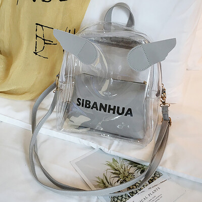 

Tailored Women Fashion Leisure Jelly Transparent Backpack Beach Shoulder Bag