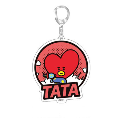 

HOT Kpop BTS Cartoon Car Key Chain TATA COOKY SHOOKY Pendant Key Chain