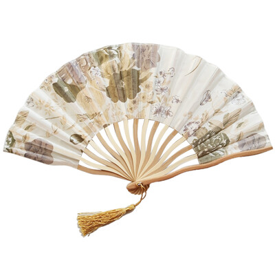 

Siaonvr Chinese Style Hand Held Fan Bamboo Paper Folding Fan Party Wedding Decor