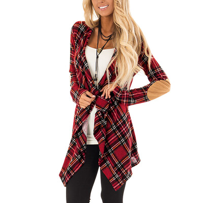

Toponeto Women Casual Lattice Long Sleeve Strapless Lady Cardigan Top Blouse Outcoat Coat