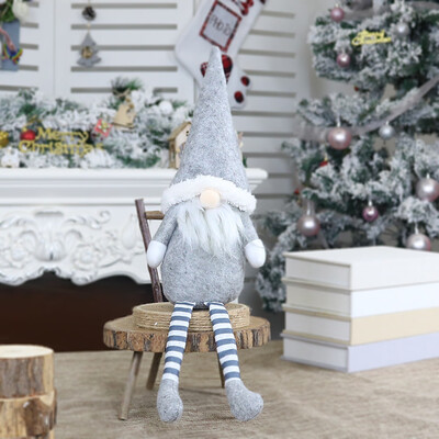 

〖Follure〗Christmas Faceless Doll Santa Long Leg Plush Ornament Décor Kid Toy Gift