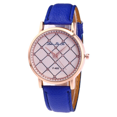 

Houndstooth Women Watch Women Fashion Style Leather Band Analog Quartz Ladies WristWatch Montre Femme Clock Hot Sale Relogio &Ff
