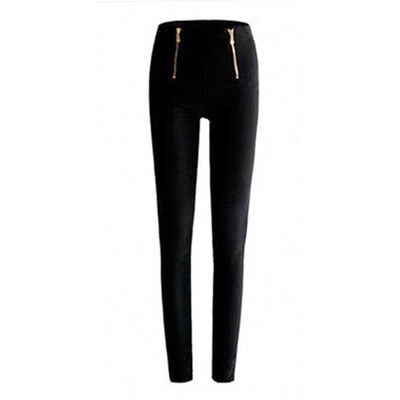 

Womens Slim Fit Solid Trousers Zipper Skinny Pants Summer Casual Party Bottoms