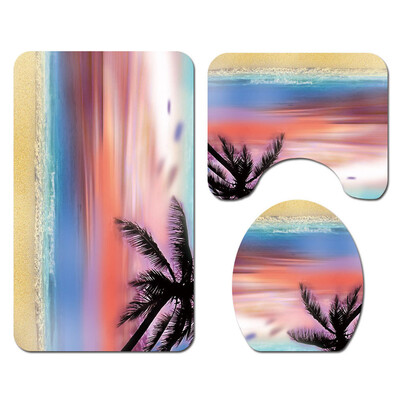 

〖Follure〗Rosy Clouds Shower Curtain Floor Mat Four-piece Bathroom Mat Set