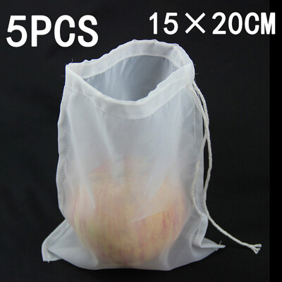 

5 Pcs 100 Microns Nylon HomeBrew Food Grade Filter Bag Beer Wine Coffee Filter