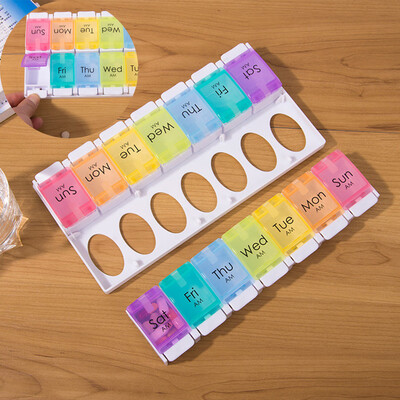 

〖Follure〗Pill Box 14 Day Medicine Tablet Dispenser Organizer Weekly Storage Case Extra Large