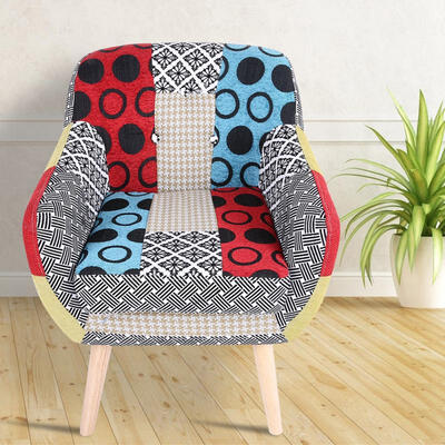

Greensen Modern Armchair Single Sofa Comfy Seat Fabric Sofa Living Room Office Furniture