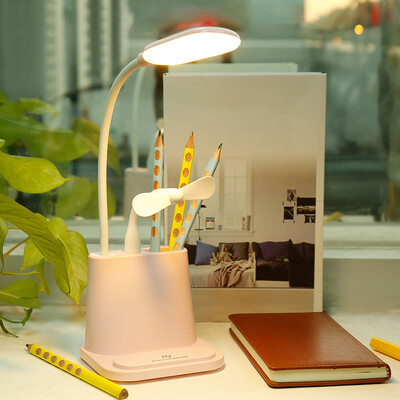 

USB Rechargeable LED Desk Lamp Touch Dimming Adjustment Table Lamp for Children Kids Reading Study Bedside Bedroom Living Room