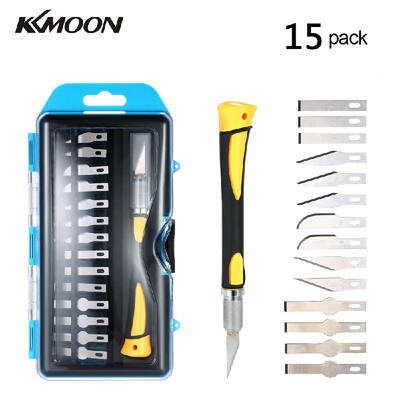 

KKmoon High-quality Precision Engraving Craft Knife Set Wood Carving Pen Tools with 14 Blades&Safety Cap for Cutting&Trimm