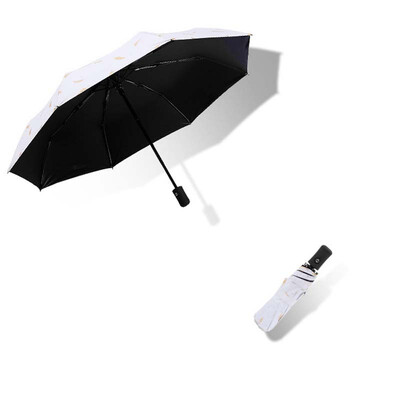 

LISM Three-layer folding hot stamping feather automatic sunshade sun protection 17763