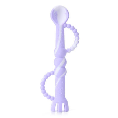 

3 in 1 Silicone Spoon Feeding Fork Baby Teether Safety Tableware Utensils